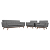 Engage 3 Pieces Armchair and Sofa - Tufted - EEI-1345