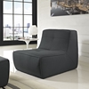 Align Upholstered Armless Chair - Charcoal - EEI-1354-CHA