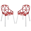 Connections Aluminum Dining Chair - Red (Set of 2) - EEI-1358-RED
