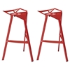 Launch Stacking Bar Stool - Backless, Red (Set of 2) - EEI-1362-RED