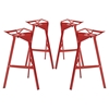 Launch Aluminum Stacking Bar Stool - Red (Set of 4) - EEI-1363-RED