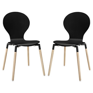 Path Dining Chair - Black (Set of 2) 