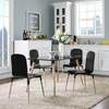 Stack Dining Chair - Black (Set of 4) - EEI-1373-BLK