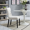 Silhouette Button Tufted Dining Side Chair - Beige - EEI-1380-BEI