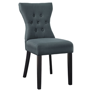 Silhouette Dining Side Chair - Button Tufted, Gray 