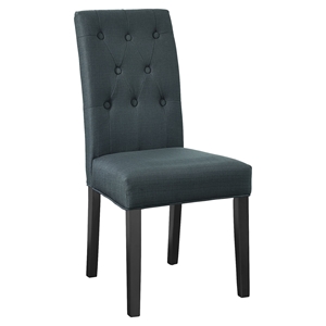 Confer Fabric Side Chair - Button Tufted, Gray 