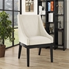 Tide Upholstery Side Chair - Wood Legs, Beige - EEI-1385-BEI