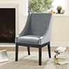 Tide Upholstery Side Chair - Wood Legs, Gray - EEI-1385-GRY