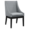 Tide Upholstery Side Chair - Wood Legs, Gray - EEI-1385-GRY
