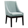 Tide Upholstery Side Chair - Wood Legs, Light Blue - EEI-1385-LBU