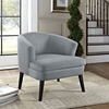 Bounce Upholstery Armchair - Wood Legs, Gray - EEI-1387-GRY