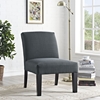 Auteur Fabric Accent Chair - Wood Legs, Gray - EEI-1401-GRY