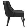 Royal Leatherette Accent Chair - Button Tufted, Black - EEI-1404-BLK
