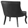 Royal Leatherette Accent Chair - Button Tufted, Black - EEI-1404-BLK
