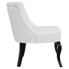 Royal Leatherette Accent Chair - Button Tufted, White - EEI-1404-WHI
