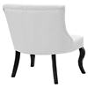Royal Leatherette Accent Chair - Button Tufted, White - EEI-1404-WHI