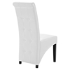Preside Dining Memory Foam Side Chair - Button Tufted, White - EEI-1406-WHI