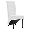 Preside Dining Memory Foam Side Chair - Button Tufted, White - EEI-1406-WHI