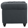 Earl Fabric Armchair - Button Tufted, Gray - EEI-1410-GRY