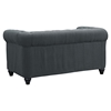 Earl Fabric Loveseat - Button Tufted, Gray - EEI-1412-GRY