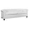 Earl Leatherette Sofa - Button Tufted, White - EEI-1413-WHI