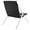 Swing Leatherette Lounge Chair - Black - EEI-1436-BLK