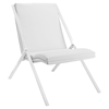 Swing Leatherette Lounge Chair - White - EEI-1436-WHI