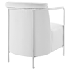 Ebb Leatherette Lounge Chair - White - EEI-1439-WHI