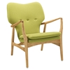 Heed Lounge Chair - Button Tufted, Wood Frame - EEI-1442