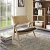 Concise Lounge Chair - Natural/Brown - EEI-1445-NAT-BRN