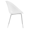 Envelope Dining Side Chair - White, Metal Legs - EEI-1452-WHI