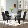 Parcel Dining Leatherette Side Chair - Nailhead, Black - EEI-1491-BLK