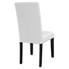 Parcel Dining Leatherette Side Chair - Nailhead, White - EEI-1491-WHI