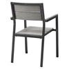 Maine Outdoor Patio Dining Armchair - Brown, Gray (Set of 2) - EEI-1739-BRN-GRY-SET