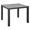 Maine 40" Outdoor Patio Dining Table - Brown, Gray - EEI-1507-BRN-GRY