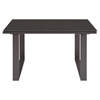Fortuna Outdoor Patio Side Table - Square, Brown - EEI-1515-BRN-SET