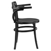 Stretch Wood Dining Side Chair - Black - EEI-1544-BLK