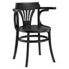 Stretch Wood Dining Side Chair - Black - EEI-1544-BLK