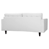 Empress Bonded Leather Loveseat - Button Tufted, White - EEI-1546-WHI