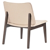 Evade Lounge Chair - Walnut, Beige - EEI-1612-WAL-BEI