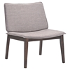 Evade Upholstery Lounge Chair - Walnut, Gray (Set of 2) - EEI-2025-WAL-GRY-SET