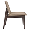 Evade Upholstery Lounge Chair - Walnut, Latte (Set of 2) - EEI-2025-WAL-LAT-SET