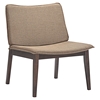 Evade Upholstery Lounge Chair - Walnut, Latte (Set of 2) - EEI-2025-WAL-LAT-SET