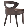 Transit Dining Side Chair - Wood Frame, Walnut, Brown (Set of 2) - EEI-2058-WAL-BRN-SET