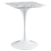 Lippa 28" Marble Dining Table - White - EEI-1635-WHI