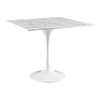Lippa 40" Artificial Marble Dining Table - White - EEI-1637-WHI