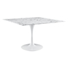 Lippa 48" Marble Dining Table - White - EEI-1638-WHI