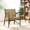 Makeshift Leather Lounge Chair - Walnut, Tan - EEI-1663-WAL-TAN