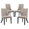 Reverie Upholstery Dining Side Chair - Beige (Set of 4) - EEI-1677-BEI