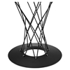 Cyclone Round Dining Table - Wood Top, Black - EEI-1713-BLK